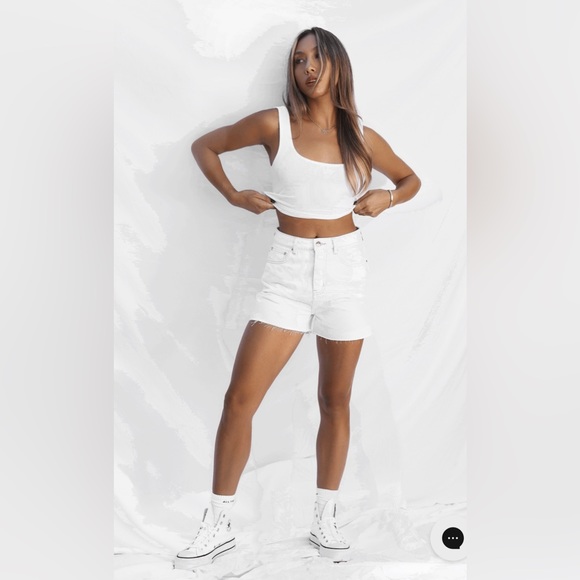 A.T.G. All Things Golden - THE HIGH RISE CUT-OFF - CRISP WHITE - Picture 6 of 6